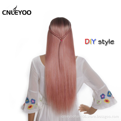 Cheap 24 Inch Long Straight Wig Colorful Factory Discount Synthetic Yaki Wig Cosplay Wig for Men